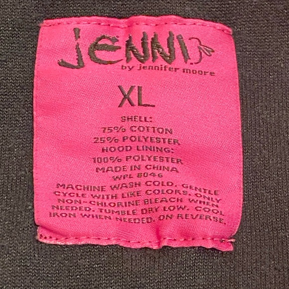 Jenni by Jennifer Moore Velour Zip Up Hoodie - Picture 3 of 4